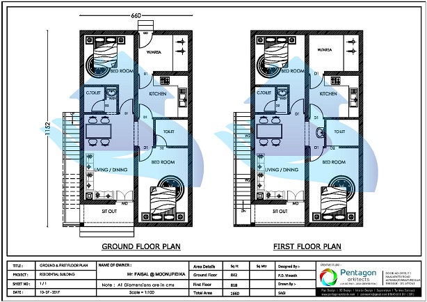 1660 Square Feet Double Floor Contemporary Home Design