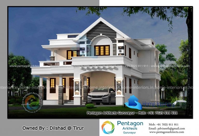 2231 Square Feet Double Floor Contemporary Home Design