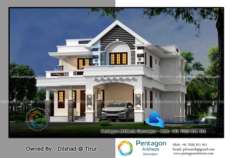 2231 Square Feet Double Floor Contemporary Home Design
