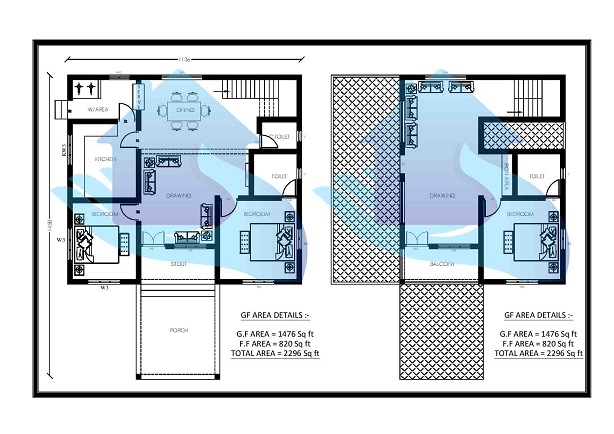 2296 Square Feet Double Floor Contemporary Home Design