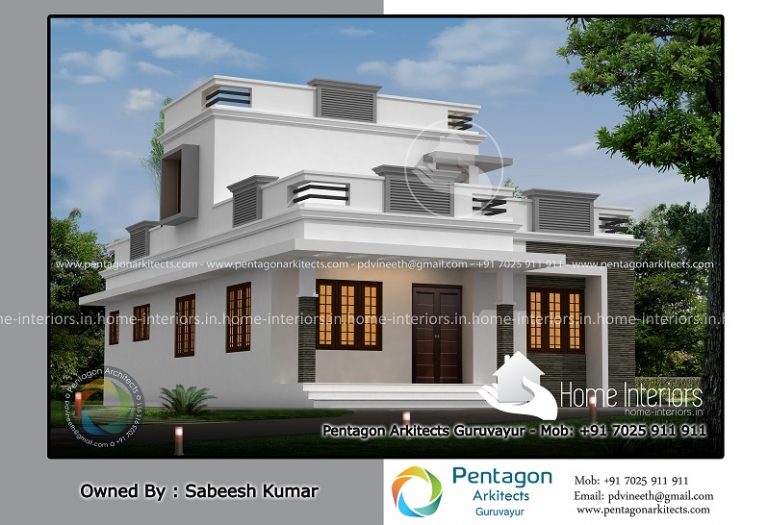 1569 Square Feet Double Floor Contemporary Home Design