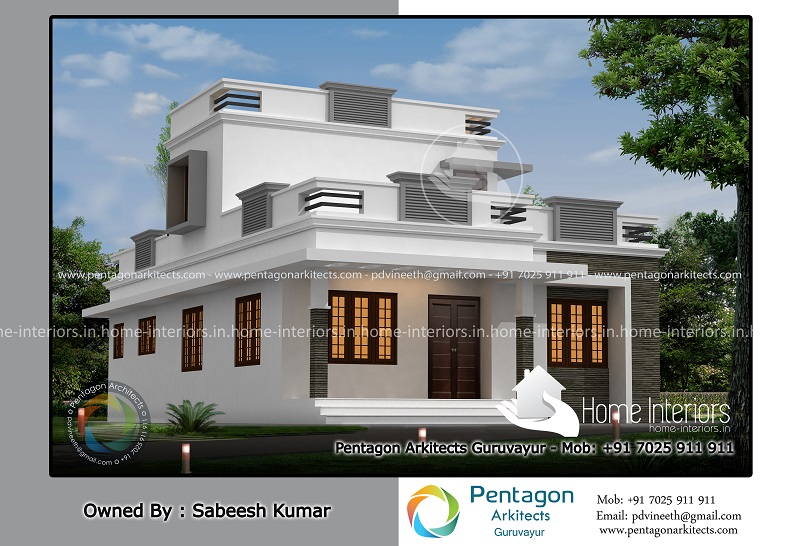 1569 Square Feet Double Floor Contemporary Home Design