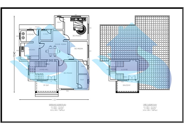 1569 Square Feet Double Floor Contemporary Home Design