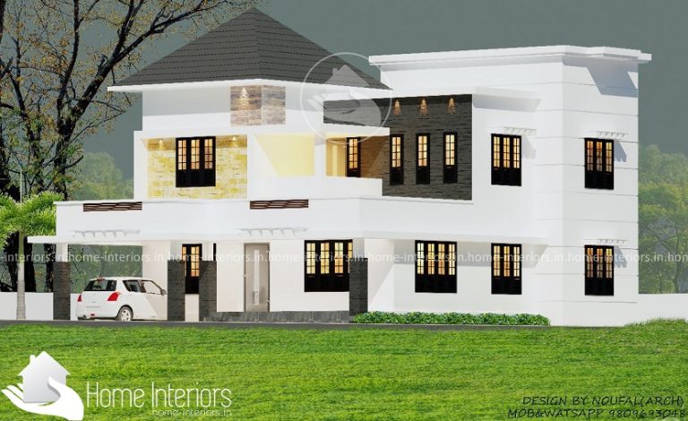 2200 Square Feet 4 BHK Double Floor Modern Home Design