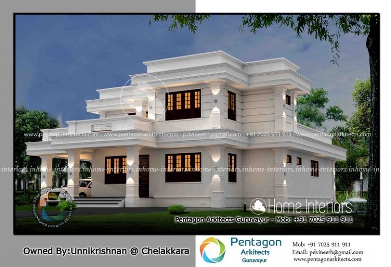 2462 Square Feet Double Floor Contemporary Home Design