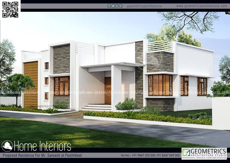 1530 Square Feet Single Floor Contemporary Home Design