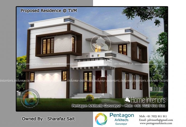 1561 Square Feet Double Floor Contemporary Home Design