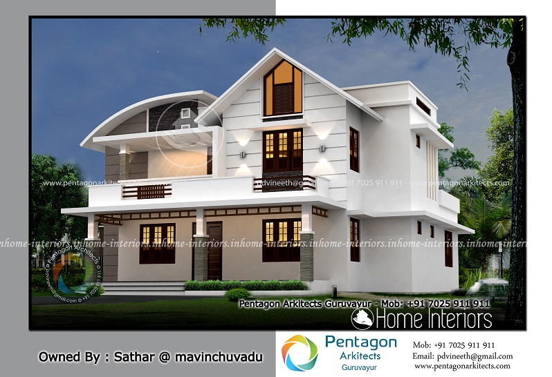 2327 Square Feet Double Floor Contemporary Home Design
