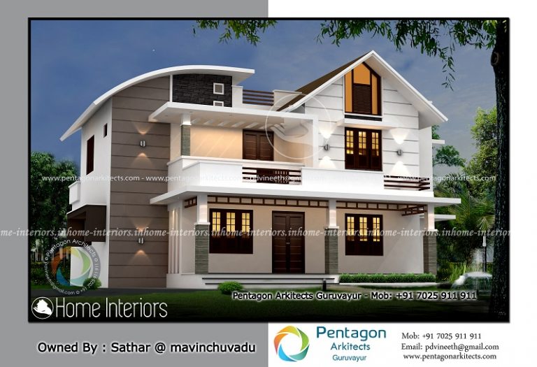 2327 Square Feet Double Floor Contemporary Home Design
