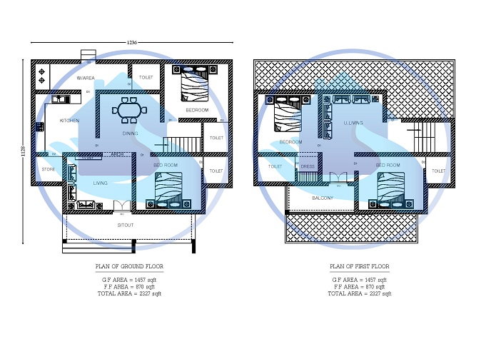 2327 Square Feet Double Floor Contemporary Home Design