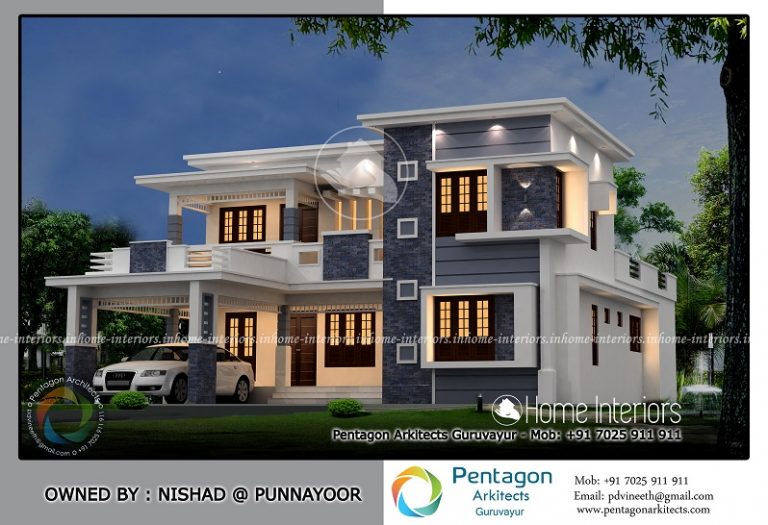2456 Square Feet Contemporary Double Floor Home Design
