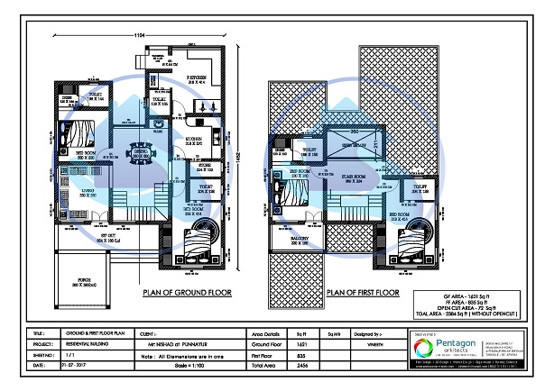 2456 Square Feet Double Floor Contemporary Home Designs