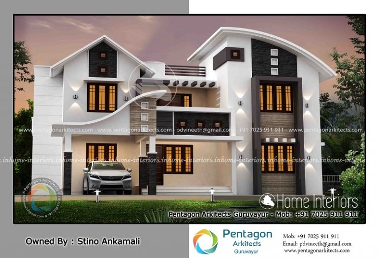 2516 Square Feet Double Floor Contemporary Home Design