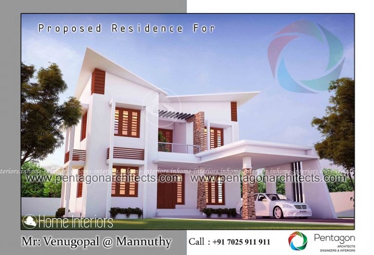 2050 Square Feet Double Floor Contemporary Home Designs