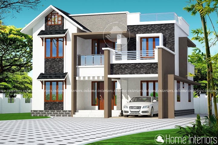 2170 Square Feet Double Floor Contemporary Home Design