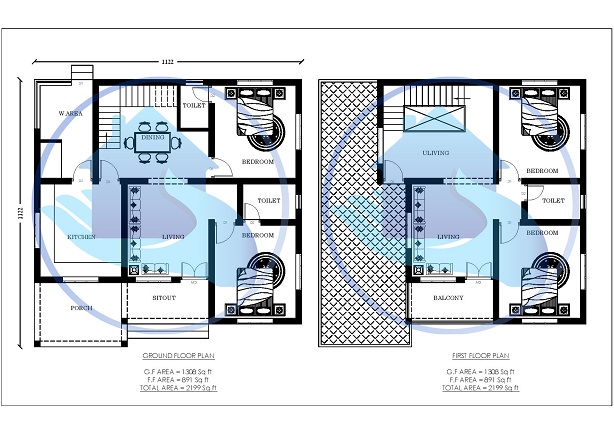 2199 Square Feet Double Floor Contemporary Home Design
