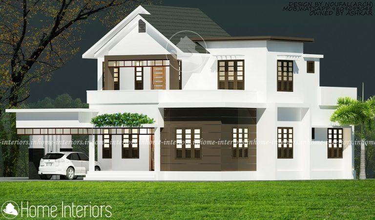 2200 Square Feet 4 BHK Double Floor Modern Home Designs