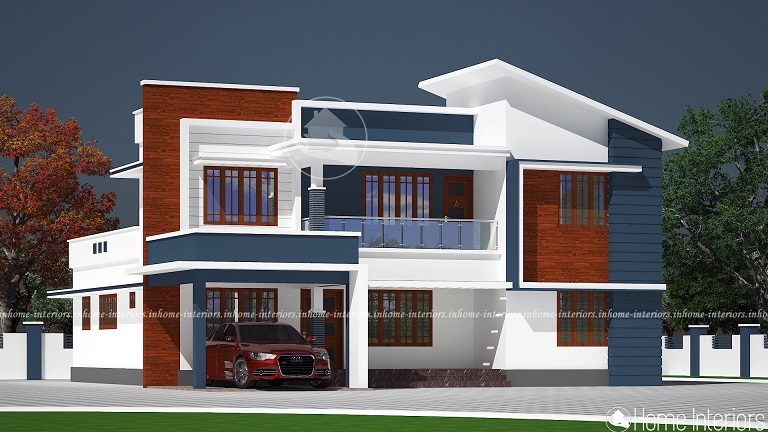 2552 Square Feet Double Floor Contemporary Home Designs