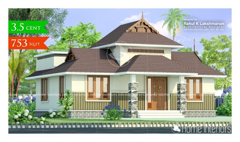 753 Square Feet Single Floor 2BHK Modern Home Design