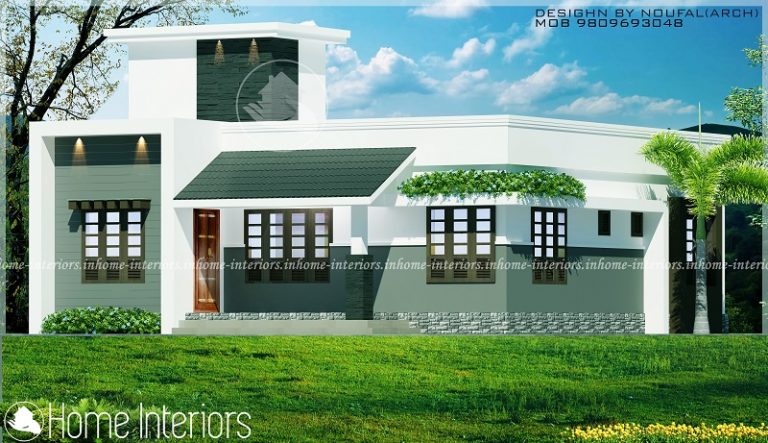 1058 Square Feet Single Floor Contemporary Home Designs