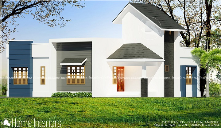 1350 Square Feet Single Floor Contemporary Home Design