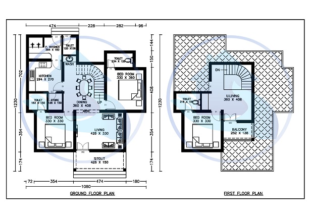1602 Square Feet Double Floor Contemporary Home Design