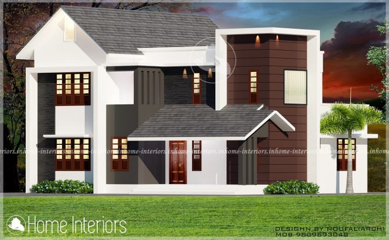 2000 Square Feet Contemporary Double Floor Home Design