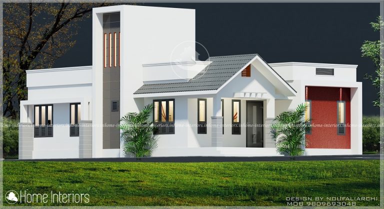 1070 Square Feet Single Floor Contemporary Home Design