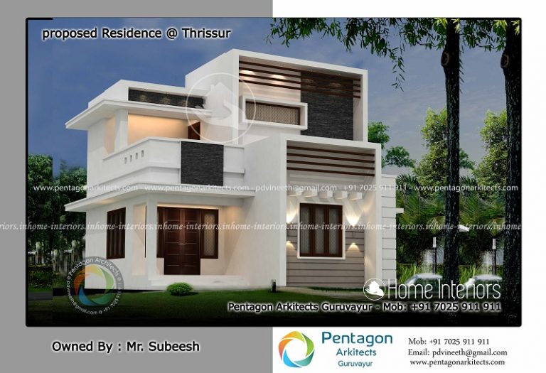 1262 Square Feet Double Floor Contemporary Home Design