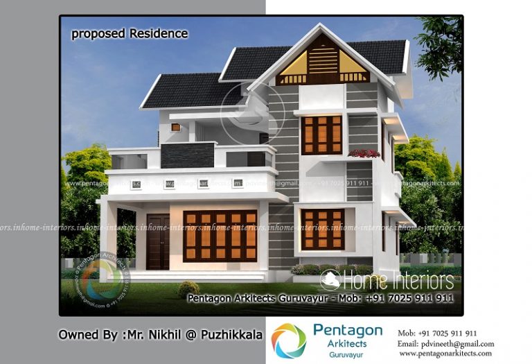 1985 Square Feet Double Floor Contemporary Home Design