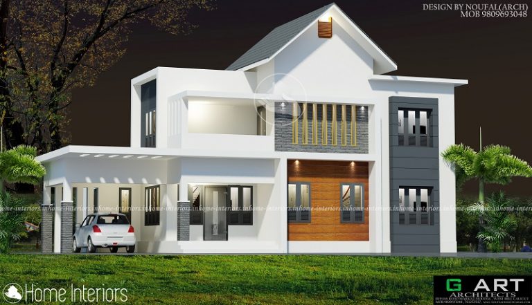 1800 Square Feet Double Floor 4 BHK Home Designs