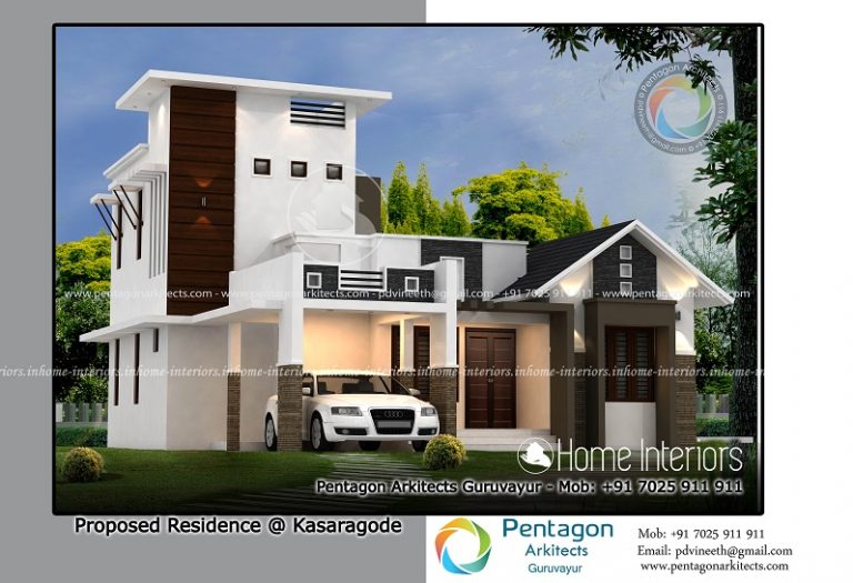 1406 Square Feet Double Floor Contemporary Home Design