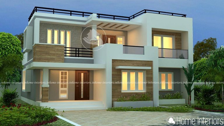2280 Square Feet Double Floor 4 BHK Modern Home Design