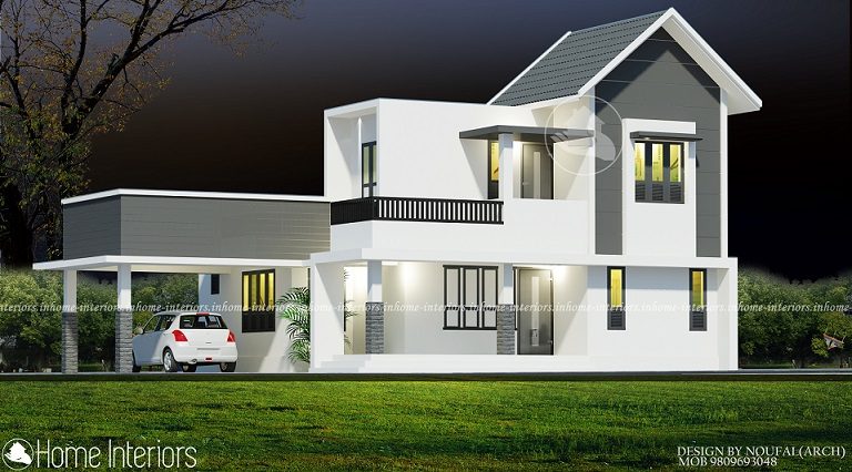 1700 Square Feet Double Floor Low Budget Home Design