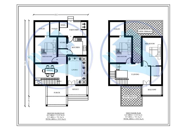 1933 Square Feet Double Floor Contemporary Home Design
