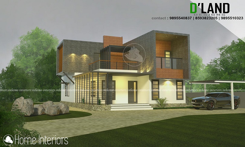 2100 Sq Ft Double Floor 4 BHK Contemporary Home Design