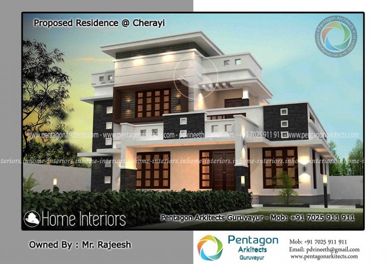 2136 Square Feet Double Floor Contemporary Home Design