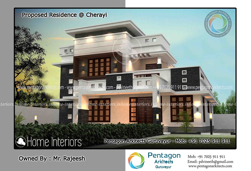 2136 Square Feet Double Floor Contemporary Home Design