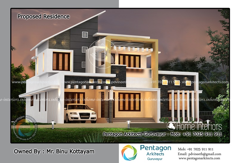 2159 Square Feet Double Floor Contemporary Home Design