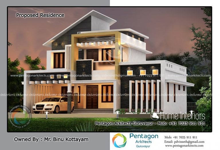 2159 Square Feet Double Floor Contemporary Home Design