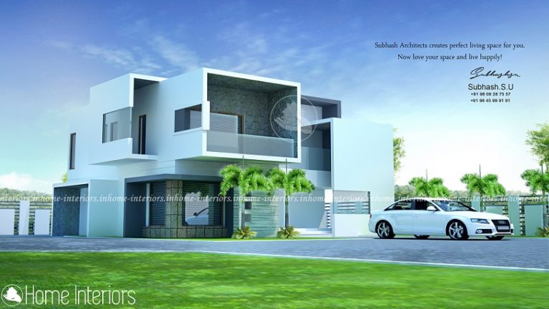 2200 Square Feet Double Floor Luxury Modern Home Design