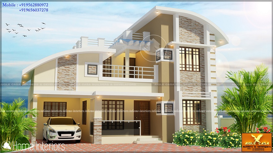 1901 Square Feet Double Floor Contemporary Home Design