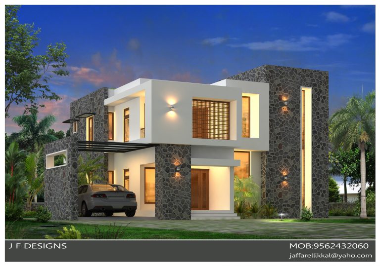 2338 Square Feet Double Floor Contemporary Home Design