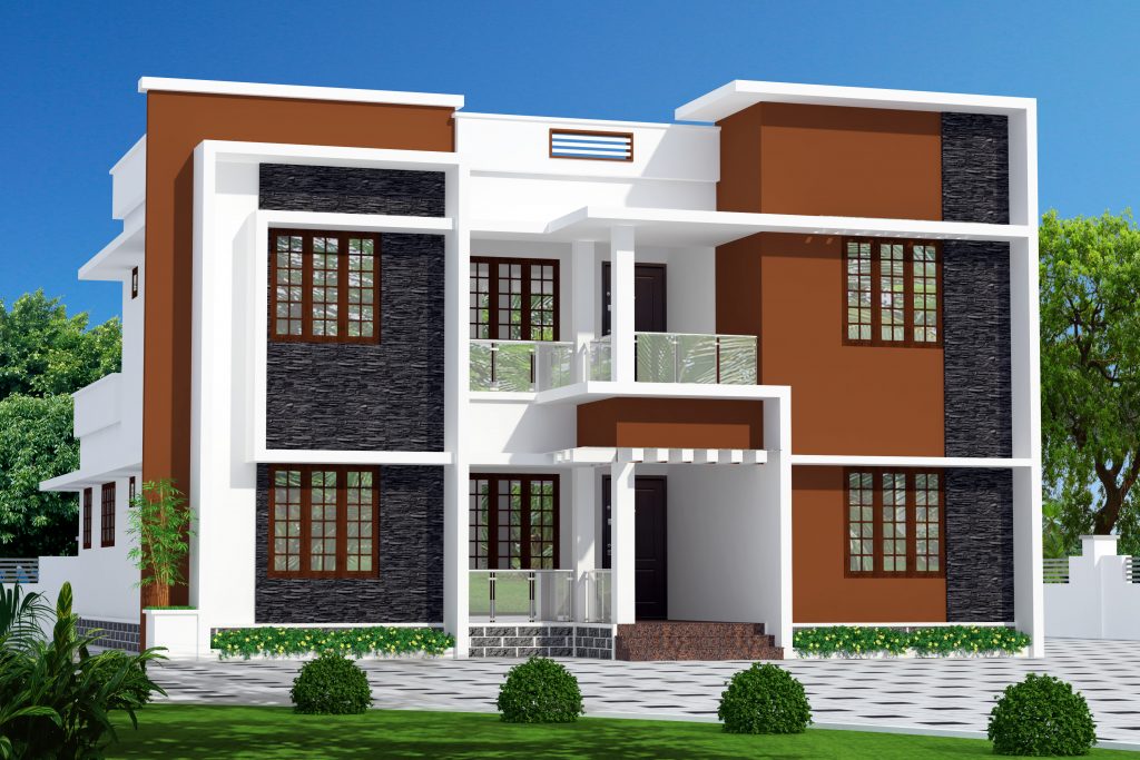 2182 Square Feet Double Floor Contemporary Home Design