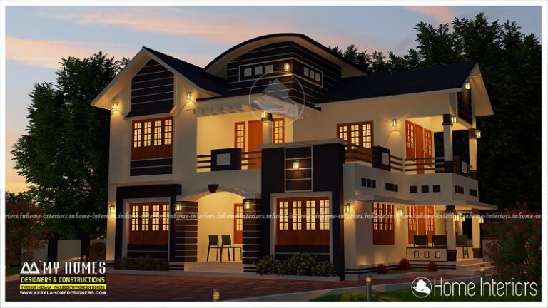 2450 Square Feet Double Floor Contemporary Home Design