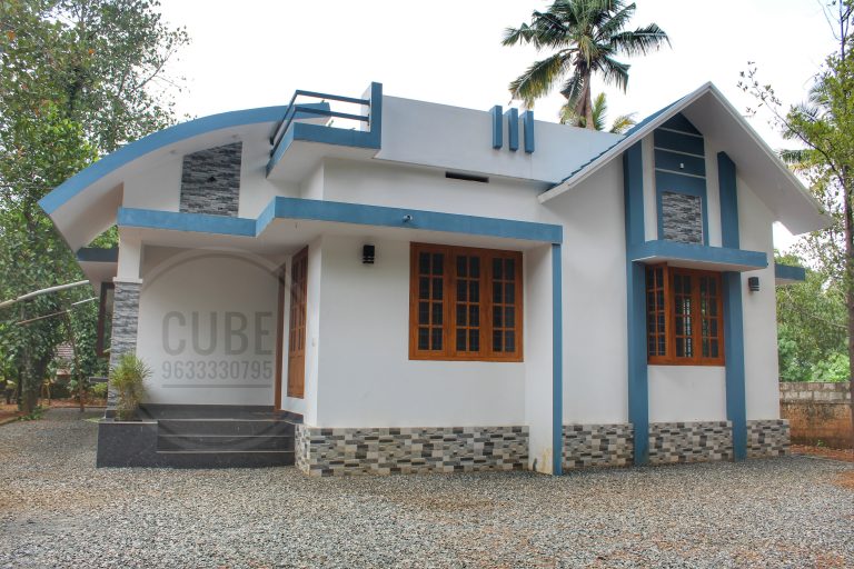 A Single Floor Low Budget Home Design of 980 Square Feet
