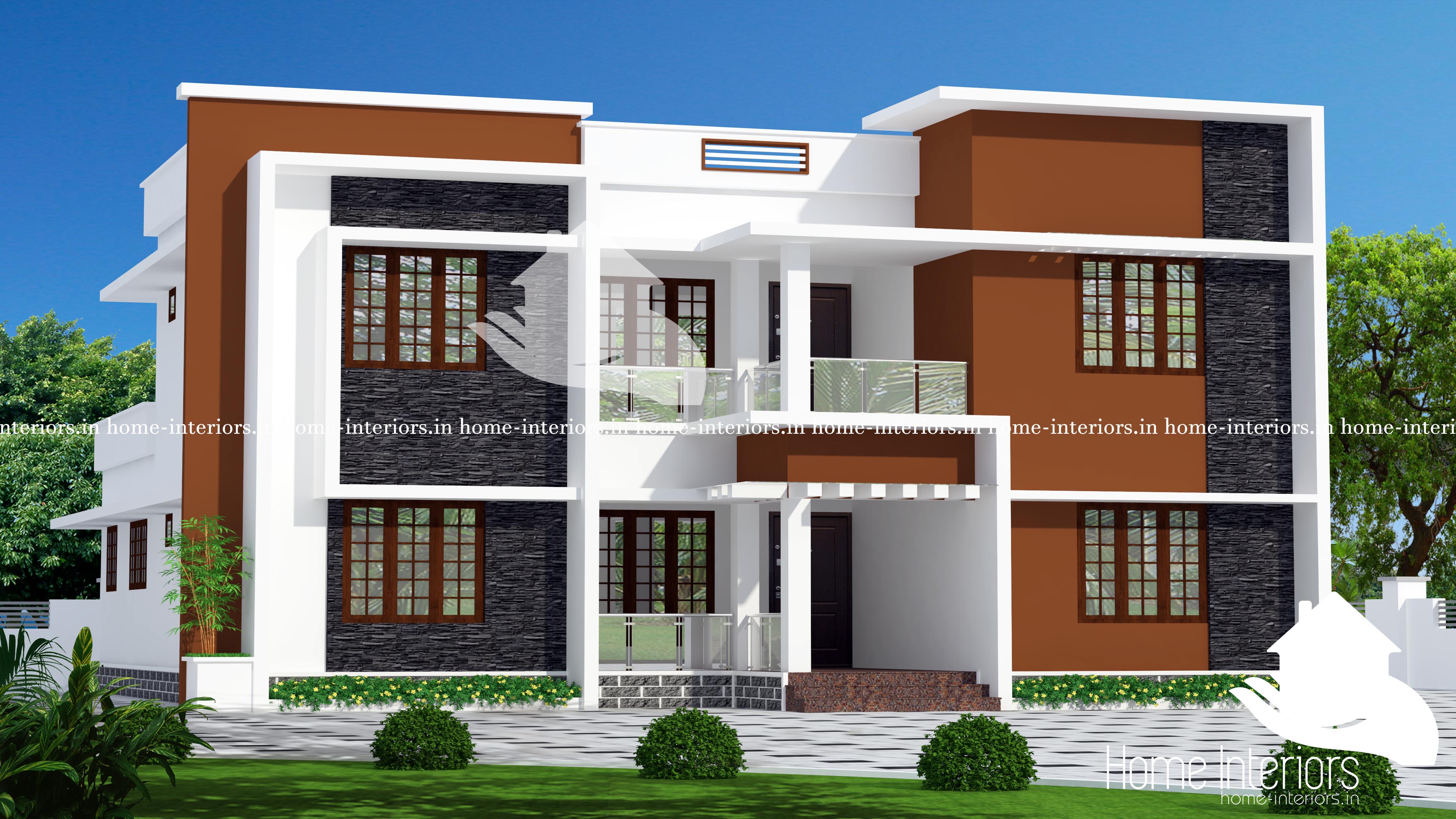 2182 Square Feet Double Floor Contemporary Home Design