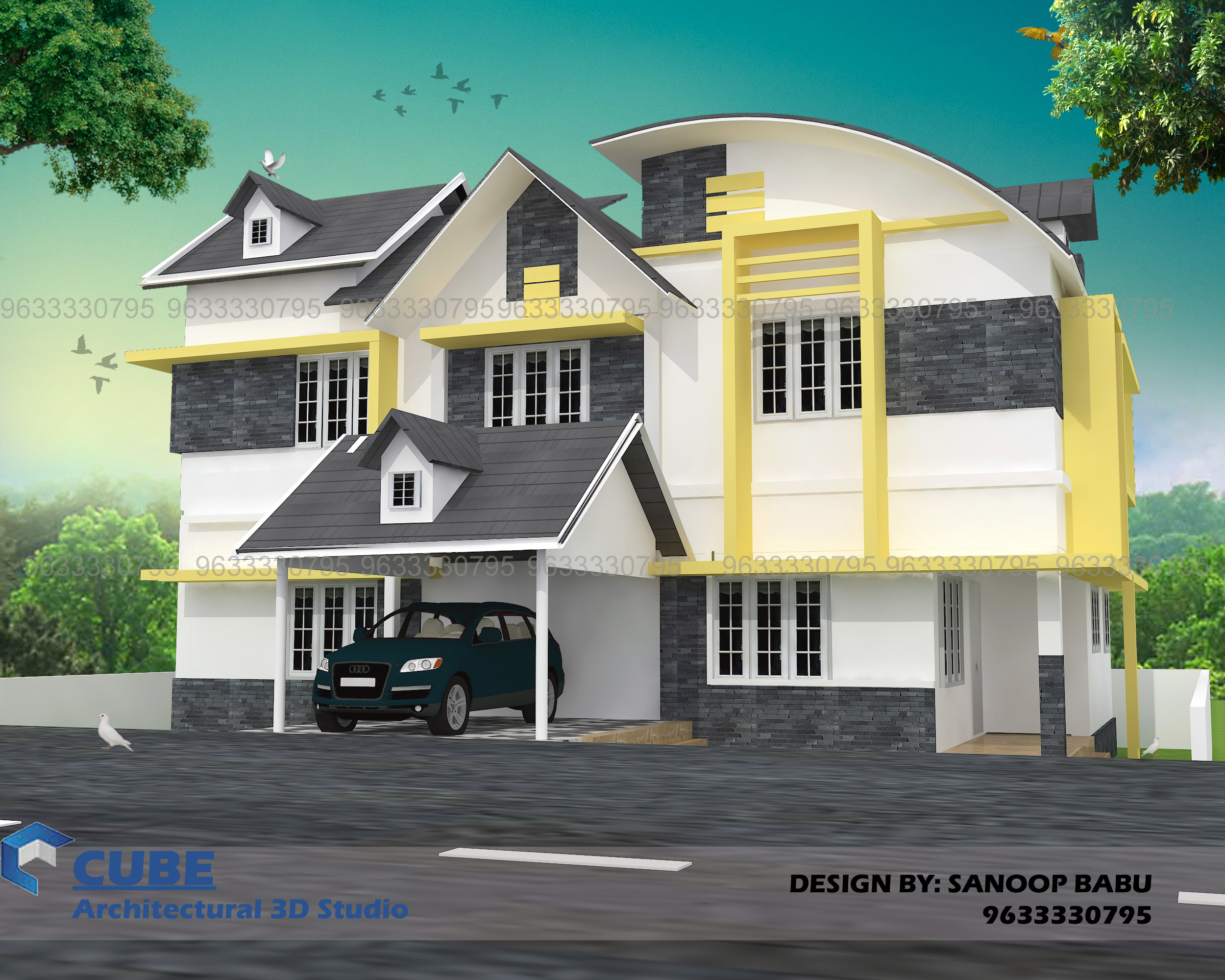 2258 Square Feet Double Floor Home Design