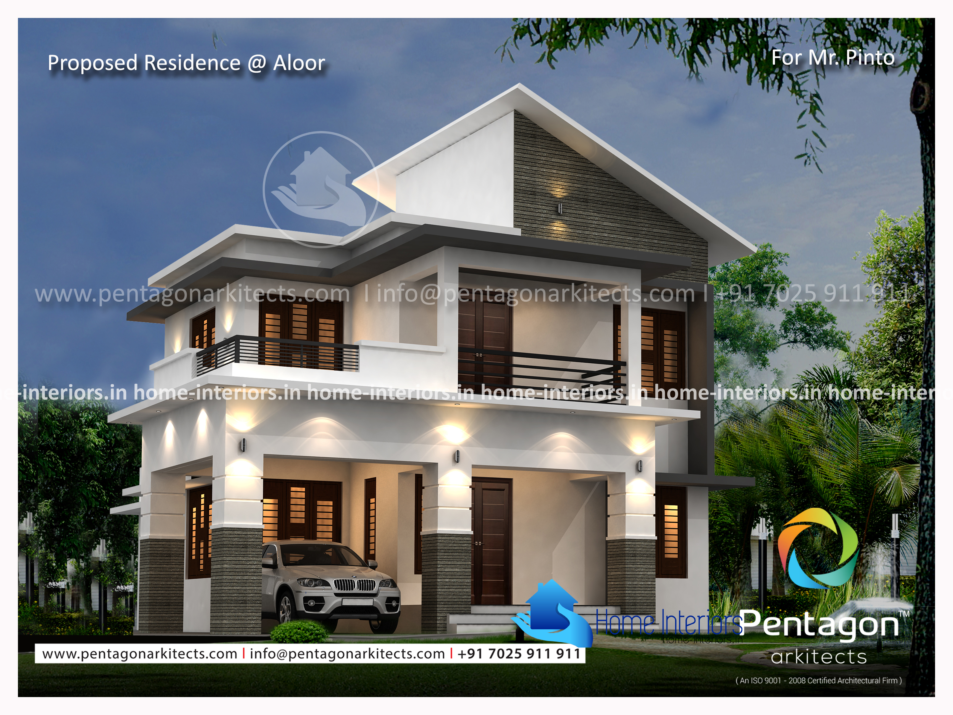 1822 Square Feet Double Floor Contemporary Home Design