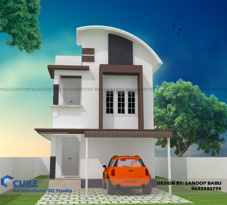 980 Square Feet Double Floor Contemporary Home Design